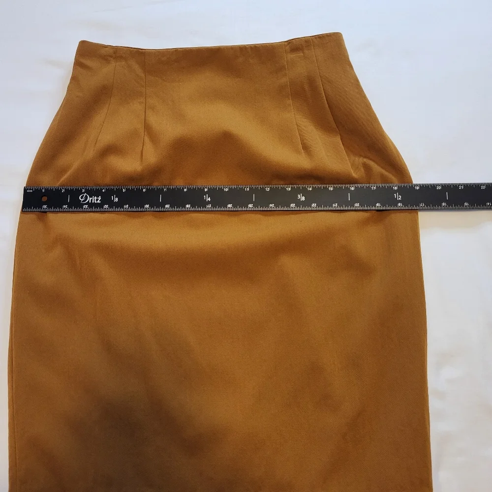 VTG Anthony Michael Women 100% Wool Career Pencil Midi Skirt, Size 8, Yellow
